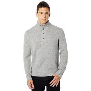 Vince Men's Donegal Button Mock Neck