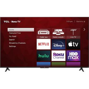 تلفزيون تي سي ال 50 بوصة فئة 4-Series 4K UHD HDR Smart Roku - 50S455 2022، أسود in Kuwait