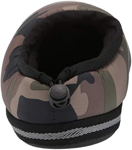 Weatherproof Men's Nylon Puffer Camping Slipper Indoor/Outdoor House Shoe with Collapsible Back in Saudi Arabia