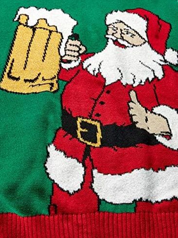 سترة رجالية من Ugly Christmas مطبوع عليها Santa Bottle Sweater in Saudi Arabia