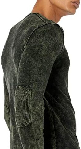 John Varvatos Men's Walter Ls Crew Neck in Marble Wash in Saudi Arabia