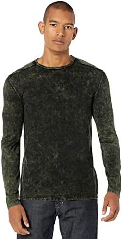 John Varvatos Men's Walter Ls Crew Neck in Marble Wash in Saudi Arabia
