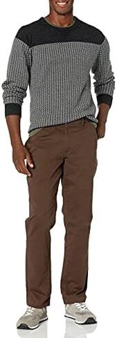 Goodthreads Men's Lightweight Merino Wool/Acrylic Crewneck Herrinbone Sweater in Saudi Arabia