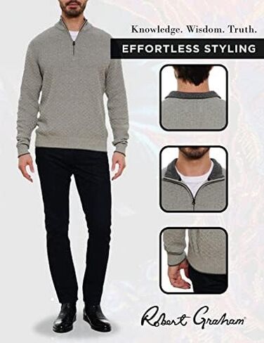 Robert Graham Hervey, Long-Sleeve Quarter-Zip Sweater for Men in Saudi Arabia