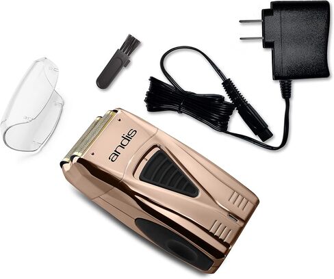 Andis 17220 Pro Foil Lithium Plus Titanium Foil Shaver, Cord/Cordless - Professional Turbocharged Foil Cordless Men’s Shaver with USB Charger - Copper in Saudi Arabia
