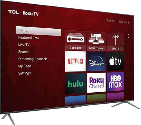 تلفزيون تي سي ال 50 بوصة فئة 4-Series 4K UHD HDR Smart Roku - 50S455 2022، أسود in Saudi Arabia