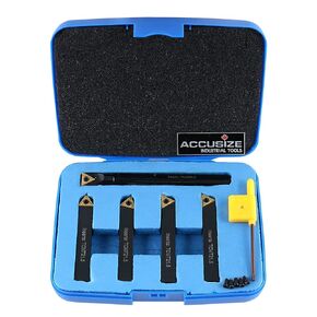 Accusize Industrial Tools 3/8 "5ps/set مجموعة أدوات تحول قابلة للفهرسة (4Ps تحول + 1 قطعة مملة)، 2386-0038