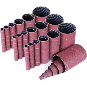 LotFancy 24PCS Spindle Sander Sleeves, Sanding Sleeves for Oscillating Sander, 60 80 120 240 Assorted Grit Sandpaper, 4-1/2" Length, 1/2", 3/4", 1", 1-1/2", 2", 3" Diameter in Kuwait