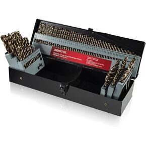 HIDOTOL 13 PCS Cobalt Drill Bit Set M35 HSS Twist Drill Bits 1/16"-1/4" for Hardened Metal, Stainless Steel, Cast Iron, Plastic and Wood in Saudi Arabia