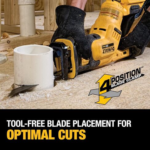DEWALT DCS387D1 20V MAX Lithium Ion Compact Reciprocating Saw Kit (2 Amp) with DEWALT DWA4101 Bi-Metal 2X Reciprocating Saw Blade Set, 8-Piece in Saudi Arabia