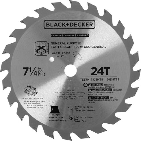 B&D 7-1/4 Bulk PIRANHA® 24T Saw Blade in Saudi Arabia