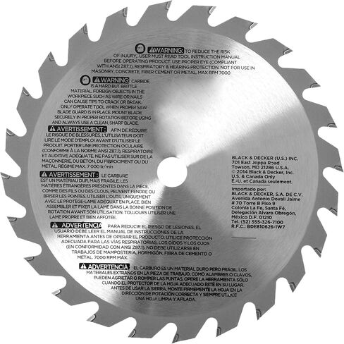 B&D 7-1/4 Bulk PIRANHA® 24T Saw Blade in Saudi Arabia