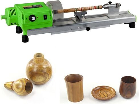 Mini Wood Lathe Benchtop MICRO Woodturning Lathe Grinding Polishing Beads Drill Rotary Tool Set Variable Speed (Standard) in Saudi Arabia