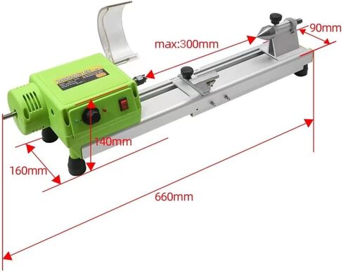 Mini Wood Lathe Benchtop MICRO Woodturning Lathe Grinding Polishing Beads Drill Rotary Tool Set Variable Speed (Standard) in Saudi Arabia