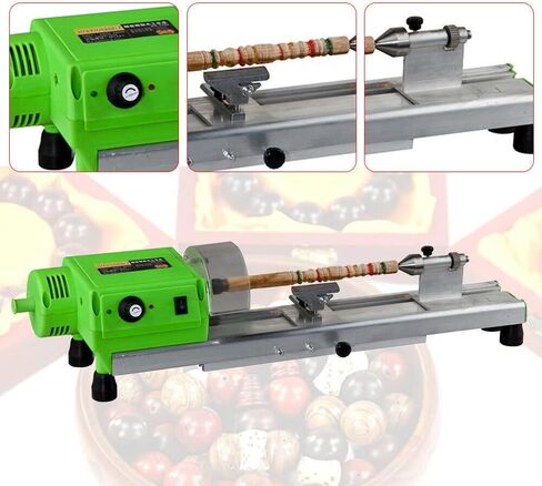 Mini Wood Lathe Benchtop MICRO Woodturning Lathe Grinding Polishing Beads Drill Rotary Tool Set Variable Speed (Standard) in Saudi Arabia