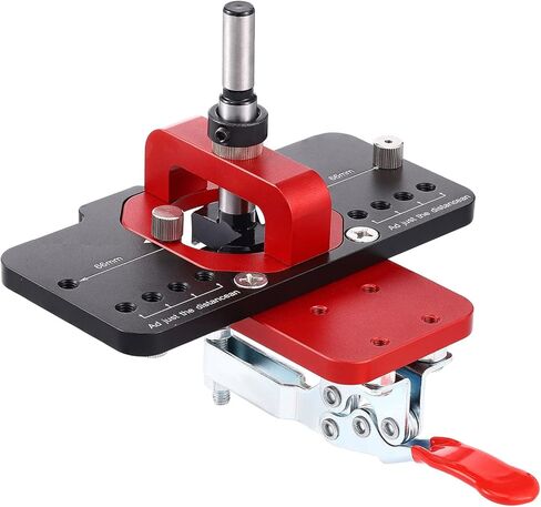 35mm Concealed Door Hinge Jig Woodworking Drilling Hole Puncher Hinge Aluminum Alloy Door Hinge Template Dowel Accurate Locking Cabinet Hinge Jig for Woodworking Household Installation in Saudi Arabia