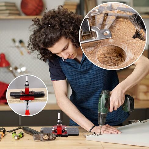 35mm Concealed Door Hinge Jig Woodworking Drilling Hole Puncher Hinge Aluminum Alloy Door Hinge Template Dowel Accurate Locking Cabinet Hinge Jig for Woodworking Household Installation in Saudi Arabia
