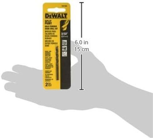 DEWALT DW1906 3/32-Inch Gold Ferrous Oxide Split Point Twist Drill Bit, 2-Pack in Saudi Arabia