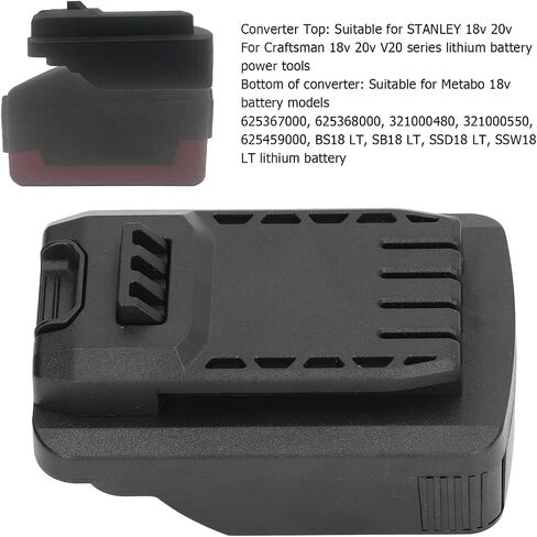 Battery Adapter for Metabo, Lithium Battery Converter 18V to for STANLE for Craftsman 18v 20v V20 Lithium Power Converter Tool in Saudi Arabia