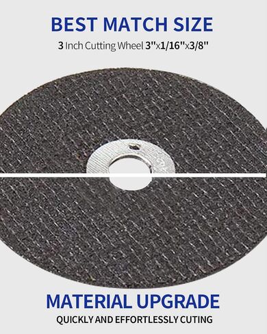 25Pack 3 inch Cut Off Wheels 3/8'' Arbor Cutting Disc Cutting All Ferrous Metals and Stainless Steel for Angle Die Grinder in Saudi Arabia