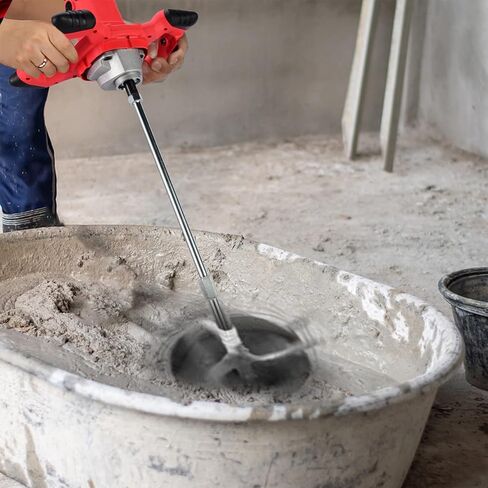 Handheld Concrete Cement Mixer 2100W Electric Mortar Mud Plaster Grout Paint Stirrer for Drill 6 Speed Adjustable Concrete Mix Stirring Tool AC 110V in Saudi Arabia