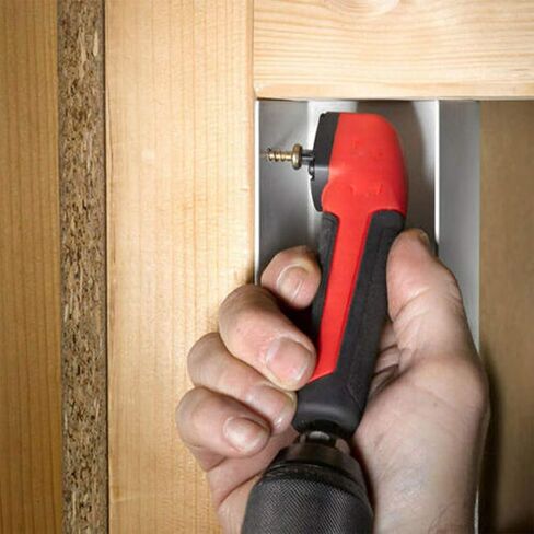 مفك براغي للزاوية اليمنى لإصلاح جهاز الزاوية 90 درجة، محول الزاوية اليمنى لموجة الصدمات، مرفق مثقاب الزاوية اليمنى (أسود وأحمر) in Kuwait