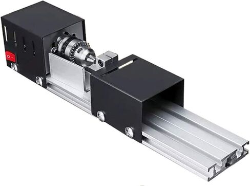 Mini Lathe Beads Polisher Machine, DC 24V 100W Mini Lathe Machine CNC Machining for Table Woodworking Wood DIY Tool Lathe Set with Power Adapter in Saudi Arabia