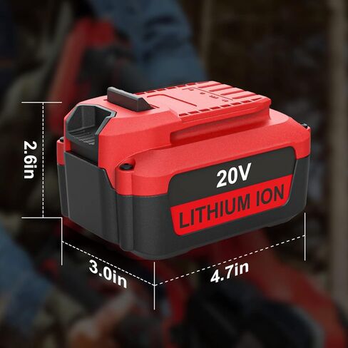 استبدال حزم بطارية Powilling CMCB205 6.0Ah 20V للحرفي V20 MAX بطارية ليثيوم أيون CMCB204 CMCB202 CMCB201 شاحن سريع CMCB104 أداة طاقة لاسلكية (فقط لسلسلة Craftsman 20V Max V20) in Kuwait