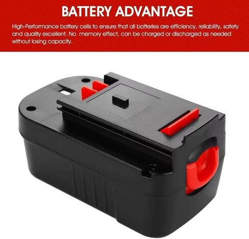 2Pack 3.6Ah HPB18 Ni-Mh Replacement Battery for Black and Decker 18V Battery HPB18 HPB18-OPE Compatible with Black Decker Battery 18 Volt Tools A1718 FS18FL Firestorm Cordless Power Tool (Black) in Saudi Arabia