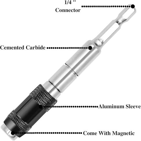 MXiiXM® Flexible Drill Bit Extension Pivot Bit Holder Set, 3Pcs Drill Bit Holder and 2Pcs Hex Pivoting Bit Tip Holder with Ring, Flexible Magnetic Screwdriver Bit for Tight Spaces or Corners in Kuwait