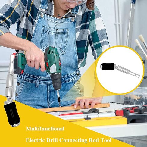 MXiiXM® Flexible Drill Bit Extension Pivot Bit Holder Set, 3Pcs Drill Bit Holder and 2Pcs Hex Pivoting Bit Tip Holder with Ring, Flexible Magnetic Screwdriver Bit for Tight Spaces or Corners in Kuwait