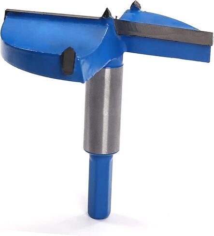 Auniwaig Forstner Drill Bits, 85mm Dia Wood Hole Saw, Auger Opener Cemented Carbide, 80mm Length Woodworking Hinge Hole Drilling Boring Bit Cutter, Hex Shank, Blue, 1 Pcs in Saudi Arabia