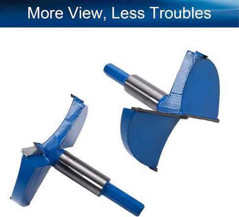 Auniwaig Forstner Drill Bits, 85mm Dia Wood Hole Saw, Auger Opener Cemented Carbide, 80mm Length Woodworking Hinge Hole Drilling Boring Bit Cutter, Hex Shank, Blue, 1 Pcs in Saudi Arabia