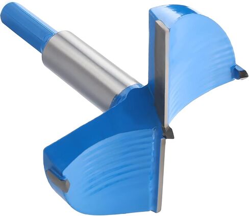 Auniwaig Forstner Drill Bits, 85mm Dia Wood Hole Saw, Auger Opener Cemented Carbide, 80mm Length Woodworking Hinge Hole Drilling Boring Bit Cutter, Hex Shank, Blue, 1 Pcs in Saudi Arabia