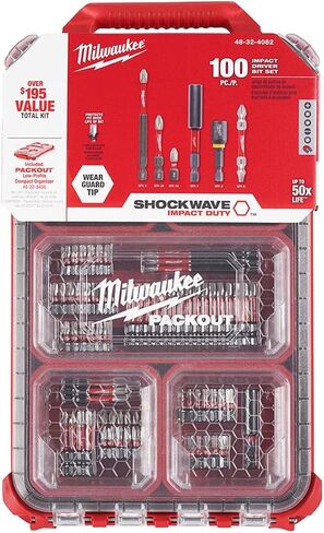 Milwaukee Shockwave 100pcs Impact Driver Bit Set Packout in Saudi Arabia
