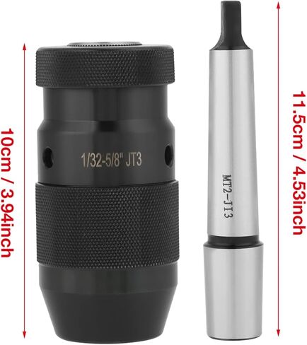 MSEURO 1-16mm Capacity 45# Steel Self Tighten Keyless Lathe Drill Chuck with MT2-JT3 Taper Arbor Lathe Machine Tools in Kuwait