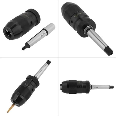 MSEURO 1-16mm Capacity 45# Steel Self Tighten Keyless Lathe Drill Chuck with MT2-JT3 Taper Arbor Lathe Machine Tools in Kuwait