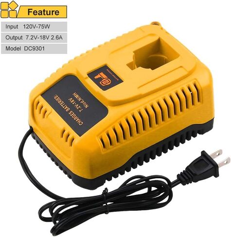2 حزمة بطارية بديلة 18 فولت 3.6 أمبير متوافقة مع بطارية dewalt 18 فولت DC9096 DC9099 DC9098 DW9099 DW9098 + DC9310 لبطارية 7.2 فولت Ni-Cd&Ni-Mh in Kuwait