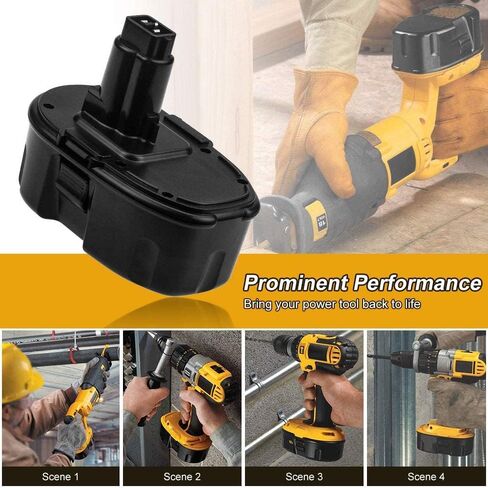 2 حزمة بطارية بديلة 18 فولت 3.6 أمبير متوافقة مع بطارية dewalt 18 فولت DC9096 DC9099 DC9098 DW9099 DW9098 + DC9310 لبطارية 7.2 فولت Ni-Cd&Ni-Mh in Kuwait