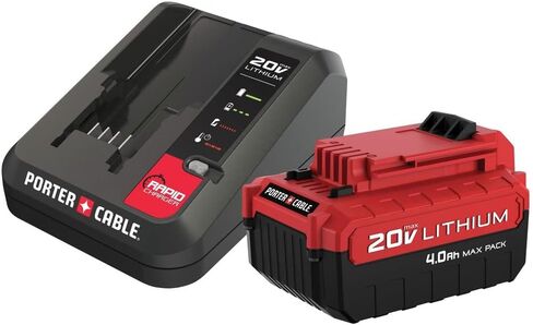 Porter-Cable PCC685LCK 20V MAX 4 Ah Lithium-Ion Battery and Rapid Charger Starter Kit in Saudi Arabia