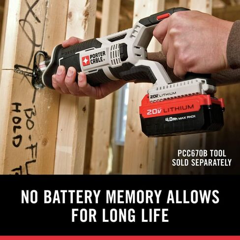 Porter-Cable PCC685LCK 20V MAX 4 Ah Lithium-Ion Battery and Rapid Charger Starter Kit in Saudi Arabia