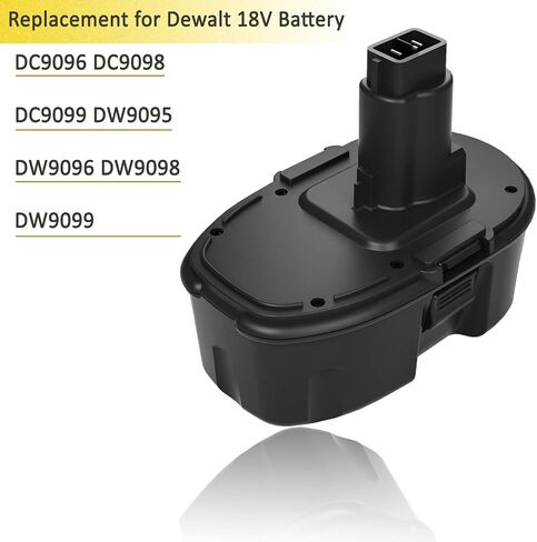 2 Pack 3.6Ah Ni-Mh DC9098 DC9098 DC9096 18 Volt Replacement Battery Compatible with Dewalt 18V Battery DW9096 DW9098 DW9099 DE9095 DE9098 DE9091 in Saudi Arabia