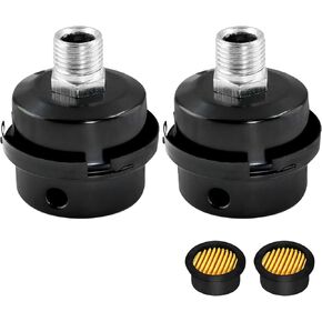 2 Pcs 1/2 Inch 20mm Air Compressor Muffler Silencer,Air Compressor Intake Filter,Sound Muffler Silencer for Air Outlets Generators Blowers