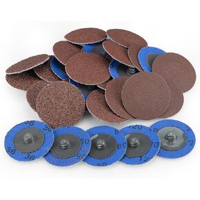 أقراص صنفرة سريعة التغيير مقاس 2 بوصة من RENOTEC، مطلية بأكسيد الألومنيوم، 30 قطعة، لطاحونة القالب الزاوية، لصنفرة وطحن وتلميع الأعمال الخشبية in Kuwait