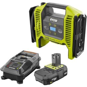 RYOBI P747-P163 18-Volt ONE+ منفاخ/مفرغ هواء مزدوج الوظيفة مع بطارية وشاحن 2.0 أمبير في الساعة in Saudi Arabia