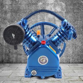 Air Compressor Pump,2.2KW 3HP 175PSI Dual Piston V Style Air Compressor Head Pump,Double Stage Twin Cylinder Air Compressor Pump Head