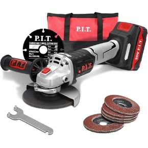 حفرة. مطحنة زاوية لاسلكية 20 فولت، 4 1/2 بوصة. مطحنة زاوية كهربائية 7/8 بوصة مع بطارية ليثيوم أيون 4.0 أمبير وشاحن، وعجلة قطع ماسية وأقراص رفرفة in Kuwait