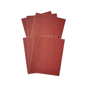 ورق صنفرة من أكسيد الألومنيوم الفاخر بحبيبات 80 مقاس 4-1/2 بوصة × 5-1/2 بوصة (48 ورقة) بواسطة X1 Abrasives in Kuwait