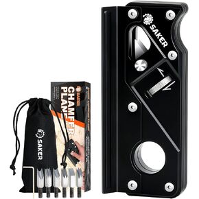 Saker Chamfer Plane-Woodworking Edge Corner Flattening Tool with Auxiliary Locator,Hand Chamfering Planer Suitable for Quick Edge Trimming of Wood (upgrade -1 Cutter Head, Black) in Kuwait
