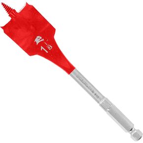 Diablo Spade Bit for Wood - 1-1/8" Diameter, 6" Length, 1/4" Hex Shank | Ideal for Wood Framing, Stacked Furniture, Gardening, and Plumbing Applications - Speed-TIP Design, Curved Paddle - DSP2140 in Kuwait